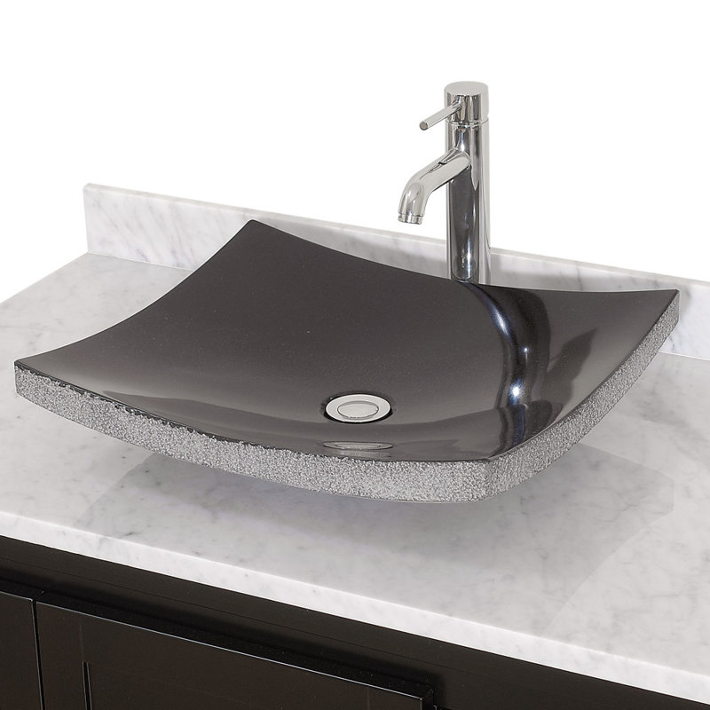 Wyndham Collection Altair Stone Square Vessel Bathroom Sink Wayfair